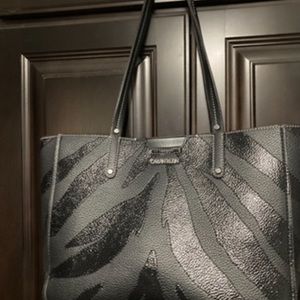 Black leather Calvin Klein bag